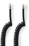 Nedis TCGB90100BK20 - Telefoonkabel - RJ10 - 200cm - Zwart