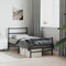 vidaXL - Bedframe - met - hoofd- - en - voeteneinde metaal - zwart - 90x190 - cm