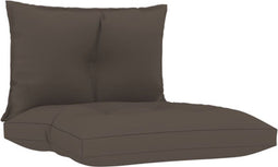 vidaXL - Palletkussens - 2 - st - stof - taupe