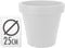 Bloempot rond 25cm wit - Extra stevig - Dubbel laags