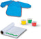 SES Creative - My First - Vingerverf set met Kliederschort - 4 kleuren Vingerverf (4x110ml) met Verfschort en Papier - Goed Uitwasbaar – Glutenvrij – Speelgoed 1 tot 4 jaar