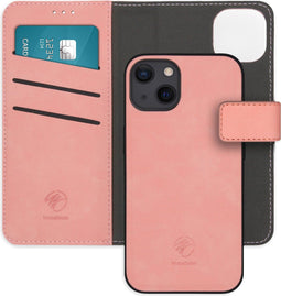 iMoshion Hoesje Geschikt voor iPhone 13 Hoesje Met Pasjeshouder - iMoshion Uitneembare 2-in-1 Luxe Bookcase - Roze