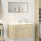 vidaXL - Wastafelkast - 80x38,5x46 - cm - spaanplaat - sonoma - eikenkleurig