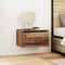 vidaXL - Nachtkastjes - met - LED-verlichting - 2 - stuks - Wandmontage - Oud - Hout
