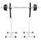vidaXL - Halter-/squatrek - met - halterset - 60,5 - kg