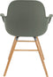 Zuiver Albert Kuip Eetkamerstoelen met armleuning Groen - Set van 2