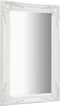 vidaXL - Wandspiegel - barok - stijl - 50x80 - cm - wit