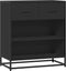 vidaXL - Dressoir - 68x35x76 - cm - bewerkt - hout - zwart