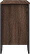 vidaXL - Wastafelkast - 60x35x60 - cm - bewerkt - hout - bruin - eikenkleurig