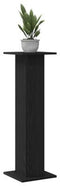 vidaXL - Plantstandaard - 2 - stuks - Zwart - Eiken - 30x30x95 - cm - Bewerkt - Hout