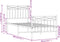 vidaXL - Bedframe - met - hoofd- - en - voeteneinde - metaal - wit - 75x190 - cm