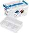 Sunware - Q-line naaidoos met inzet 6L wit blauw - 30 x 20 x 14,7 cm