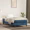 vidaXL - Pocketveringmatras - 100x210x20 - cm - fluweel - donkerblauw
