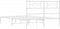 vidaXL - Bedframe - met - hoofdbord - metaal - wit - 160x200 - cm