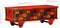 vidaXL - Opbergkist - 110x40x40 - cm - massief - acaciahout - rood