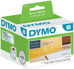 DYMO LW - Grote adreslabels - 36 x 89 mm - Direct thermisch afdrukken - (1 rol)