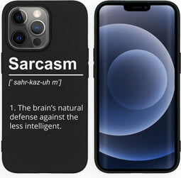 iMoshion Hoesje Geschikt voor iPhone 13 Pro Hoesje Siliconen - iMoshion Design hoesje - Zwart / Sarcasm