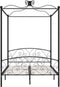 vidaXL - Hemelbedframe - metaal - zwart - 120x200 - cm