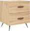 vidaXL - Nachtkastjes - 2 - st - 40x35x47,5 - cm - bewerkt - hout - sonoma - eikenkleur