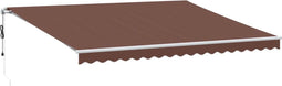 vidaXL - Luifel - automatisch - uittrekbaar - met - LED - 450x300 - cm - bruin