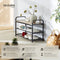 tectake® Southampton - Schoenenrek - 3 niveaus - Zwart metalen frame - Lichtbruin