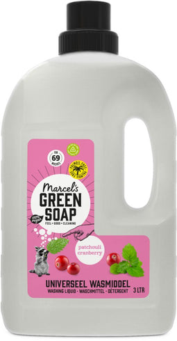 Marcel's Green Soap - Universeel Wasmiddel - Patchouli & Cranberry - 3L - 69 wasbeurten
