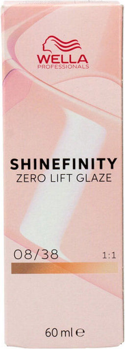 Permanente kleur Wella Shinefinity Nº 08/38 (60 ml)