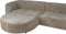 PTMD Lujo sofa cream 6051 fiore fabric 2 seater element
