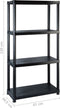 vidaXL - Opbergrek - 4-laags - 244x30,5x130 - cm - kunststof - zwart