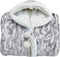 Linnick Flanel Fleece Deken + Hoodie met Capuchon Bont Rabbit - zilver grey - 140x200cm - 130x180cm - Plaid