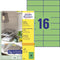 Huismerk Avery 3454 - Gekleurde Etiket 105x37mm - Zelfklevend - Groen (1600 stuks)