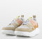 PS Poelman Year - Dames Leren Chunky Runner Sneaker - Mesh en Suéde - Beige Cognac Peach - Maat 38