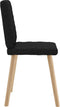 vidaXL - Eetkamerstoelen - 2 - st - stof - zwart