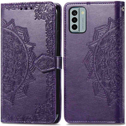 iMoshion Hoesje Geschikt voor Nokia G22 Hoesje Met Pasjeshouder - iMoshion Mandala Bookcase - Paars