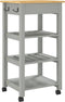 vidaXL - Keukentrolley - MONZA - 48x40x90 - cm - massief - grenenhout