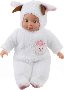 Beau Baby Babypop in Dierenpakje Schaap