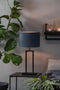 Light & Living Cilinder Lampenkap Velours - Petrol Blue - Ø40x30cm - voor Tafellampen, Staande lamp, Hanglampen