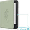 imoshion E-reader Hoesje - Geschikt voor Kobo Clara 2E, Tolino Shine 4 - Design Slim Soft Case Sleepcover Bookcase - Floral Green