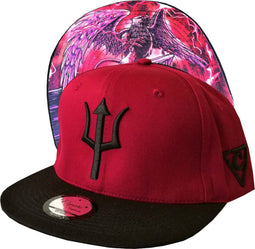 Capiche® Snapback Pet Heren – Griffin – Rood & Zwart – Verstelbaar met Druksluiting – Sportcap – Baseball Cap – Mannen Cap – Griekse Mythologie