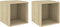 vidaXL - Wandkasten - 2 - st - 37x37x37 - cm - bewerkt - hout - sonoma - eikenkleurig