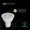 V-TAC VT-247 - LED-spotlamp - GU10 - 6 W - 445 lumen - 6500 K - Wit