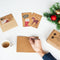 Partizzle® 36x Kraft Luxe Kerstkaarten - Duurzame Wenskaarten - 10x15 cm (36 stuks)