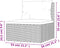 vidaXL - Tuinmiddenbank - met - kussens - poly - rattan - grijs