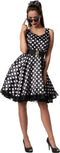 Dressforfun Rockabily Lady XL - Kostuum - Jaren 50 stijl - Zwart met stippen