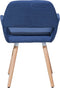 BELIANI CHICAGO - Eetkamerstoel - Retro stijl - Marineblauw (2 stuks)