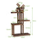 Coast 5-fasen plantenplank - Houten bloemplank - Rustiek windmolen ontwerp - Bruin 60 x 25 x 97 cm