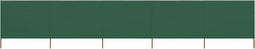 vidaXL - Windscherm - 5-panelen - 600x160 - cm - stof - groen