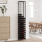 vidaXL - Wijnrek - voor - 57 - flessen - 34x18x200 - cm - smeedijzer - zwart