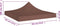 vidaXL - Partytentdak 270 g/m² - 3x3 m UV- en waterbestendig - bruin