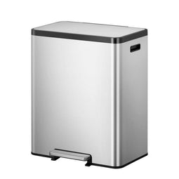 EKO Ecocasa II - Pedaalemmer - 2x30 liter - Mat RVS